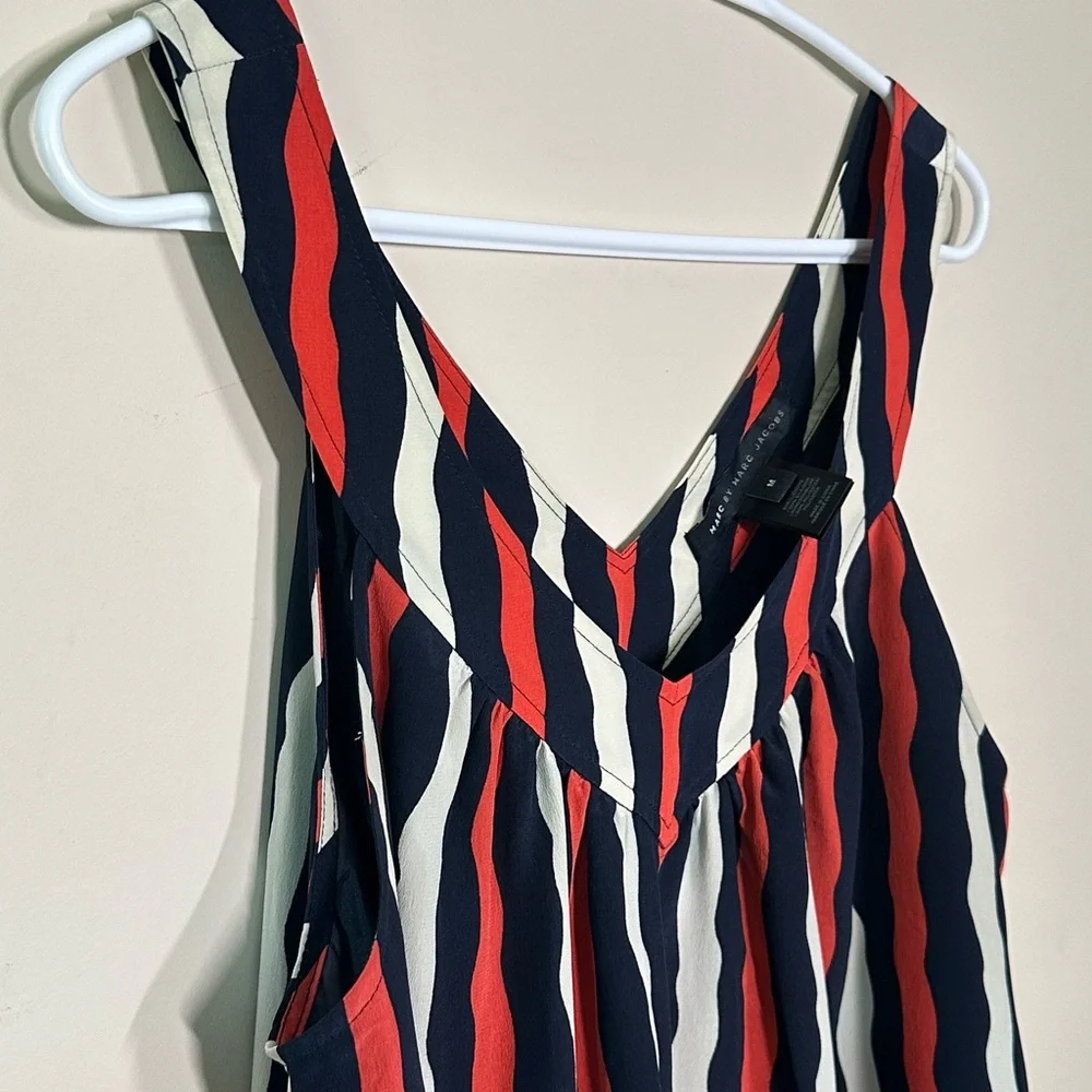 MARC JACOBS | 100% Silk Wavy Striped Dress - Picture 7 of 8